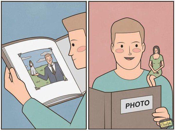 a cartoon of a man reading a book